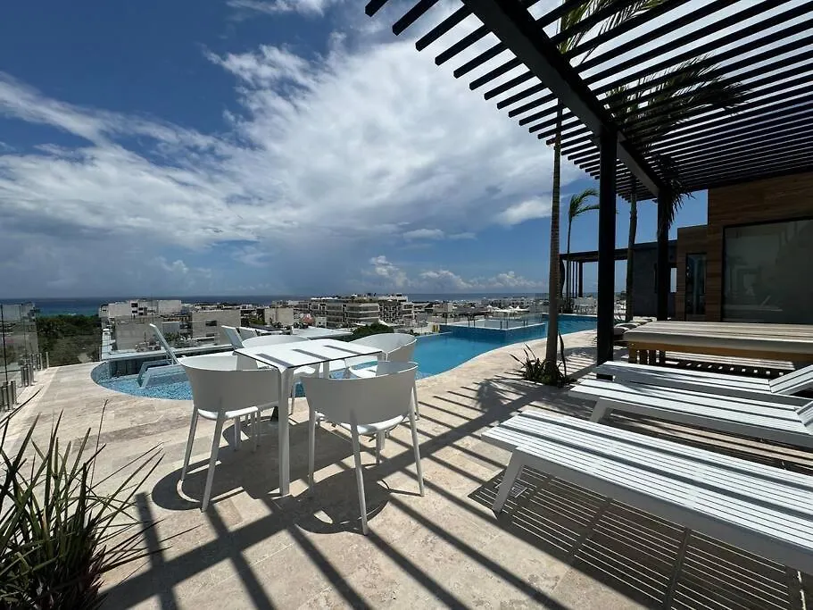 Daire M-403 Brand New Studio, Ocean View Terrace, Pool And Gym Playa del Carmen